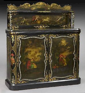 19th C. English painted 2-door cabinet
