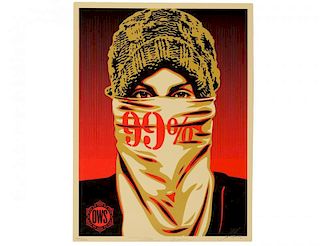 Shepard Fairey "Occupy Protester" Screen Print