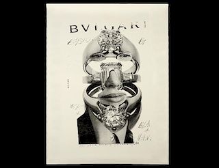 Bast "Bvlgari" Screen Print on Paper