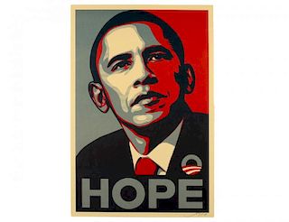 Shepard Fairey Obama "Hope" Screen Print