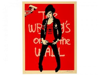 Shepard Fairey "Writing On the Wall" Screen Print