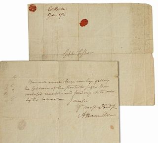 Alexander Hamilton Signed Revolutionary War Document, ca. 1782