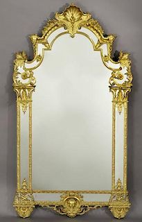 French Regence gilt mirror