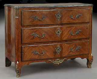 18th C. French bronze mounted 3-drawer commode