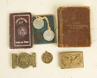 US Belt Buckles, small books, Dog Tags, Collars