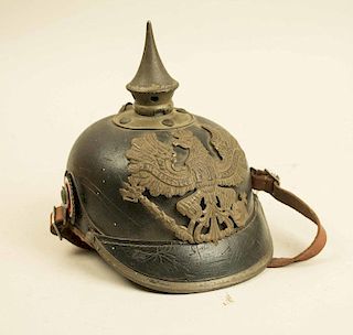 Prussian brass mounted spiked helmet