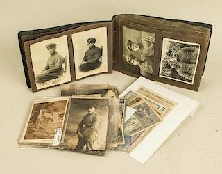German WWI Death Cards, Photo Album, Currency, and Post Cards