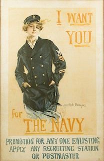 Howard Chandler Christy "I Want You" Navy Poster