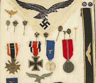 German 3rd Reich Medals, Luftwaffe badges, Pins, and cloth.