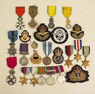 British RAF Medal Groups and French and Belgian Medals (2 Frames)