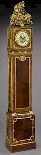Louis XVI style bronze mounted tall case clock,