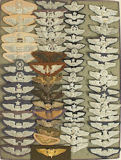 72 Bullion Embroidered US Wings, several very early.