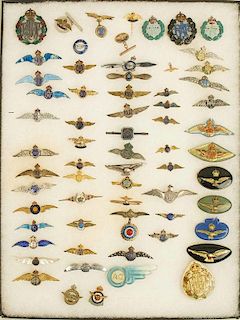 65 Royal Australian and New Zealand Air Force Sweetheart Wings and Badges