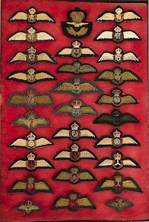 Royal Canadian Air Force Wings and Badges, 28 wings, some very early.