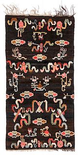 Antique Tibetan Rug: 2'11'' x 5'9''