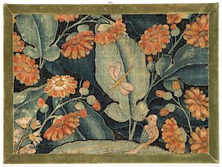 16/17th C. Flemish Tapestry Fragment, Framed