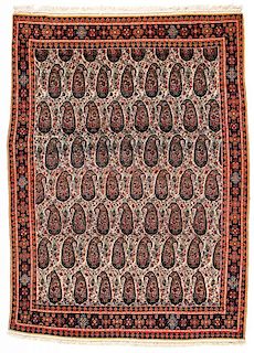 Antique Senneh Rug, Persia: 4'8'' x 6'4''