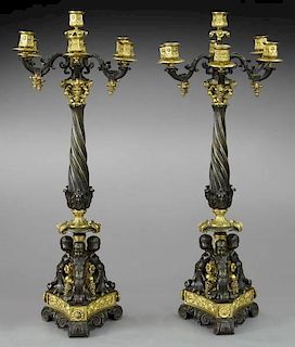 Pr. Napoleon III gilt and patinated bronze