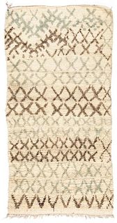 Vintage Moroccan Rug: 3'2'' x 6'7''
