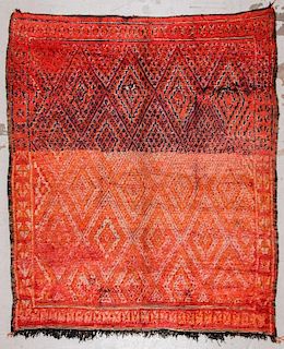 Vintage Moroccan Rug: 6'8'' x 7'10''