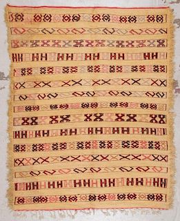 Vintage Moroccan Mixed Weave Rug: 6'1'' x 7'4''
