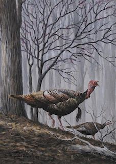 Maynard Reece (b. 1920) Turkeys