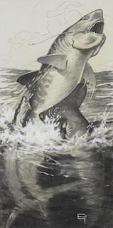 Lynn Bogue Hunt (1878-1960) Sharks