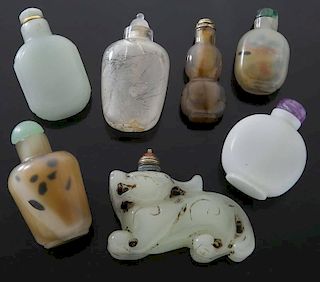 (7) Chinese snuff bottles,