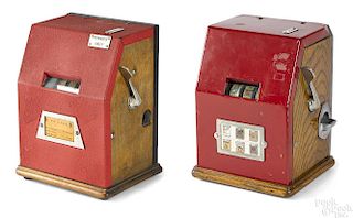 Two cigarette trade stimulator slot machines
