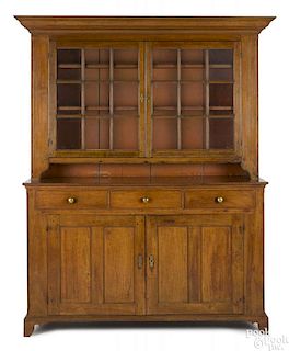 Pennsylvania walnut Dutch cupboard, ca. 1810