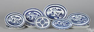 Chinese export porcelain oval trays