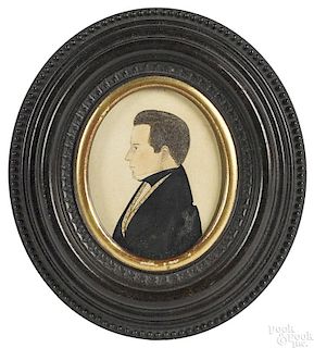 American watercolor portrait of a gentleman