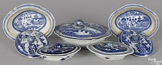 Five Chinese export porcelain Canton vegetables