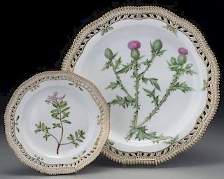 (2) Royal Copenhagen Flora Danica porcelain plates
