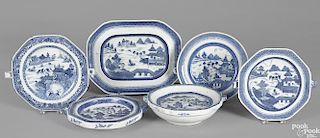 Six Chinese export porcelain Canton and Nanking