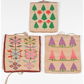 Nez Perce Corn Husk Flat Bags and Wallet, From the Collection of Ronald Bainbridge, MI