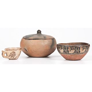 Hopi, Kewa, and Jemez Pottery Pieces