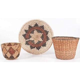 Hopi and Navajo Baskets