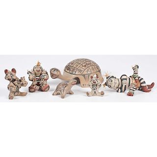 Margaret and Luther Gutierrez (Santa Clara, b.1936 / 1911-1987) Pottery Critters PLUS