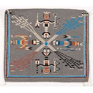 Tom Harrison (Dine, 20th century) Navajo Sandpainting Weaving / Rug