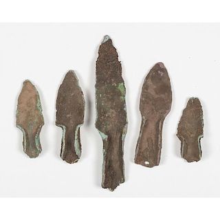 Old Copper Culture Socket Spears, From the Collection of Roger "Buzzy" Mussatti, Michigan