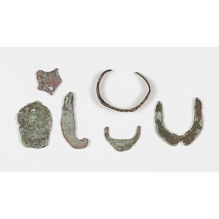 Old Copper Culture Nose Rings and Pendants, From the Collection of Roger "Buzzy" Mussatti, Michigan