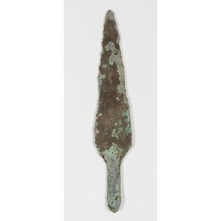 Old Copper Culture Rat-Tail Point, From the Collection of Roger "Buzzy" Mussatti, Michigan