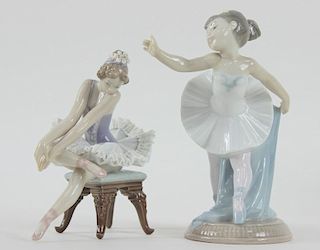 (2) TWO LLADRO FIGURINES, SIGNED