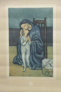 VILLON, Jacque (After Picasso). Maternité. Color