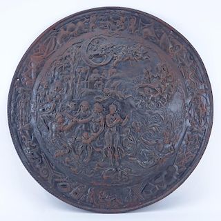 Large Bronze Renaissance Style High Relief Wall Hanging Plaque