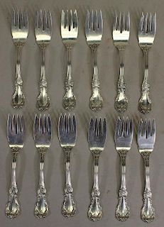 (12) Reed & Barton Sterling Silver Fish Forks