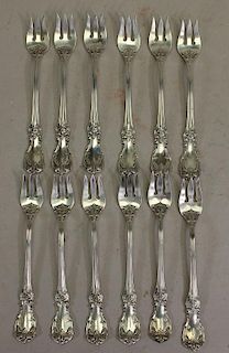 (12) Reed & Barton Sterling Silver Oyster Forks