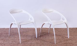 ROSS LOVEGROVE LACQUERED METAL 'GO' CHAIRS FOR BERNHARDT DESIGN