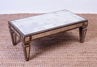GILTWOOD AND MIRROR LOW TABLE
